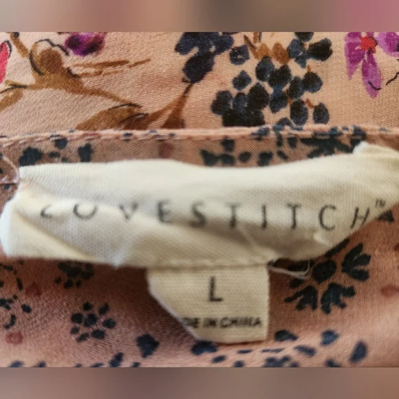 Lovestitch Priscilla Mauve Floral Flowy Wrap Maxi Dress Flutter Slvs Tie Belt LG - Picture 14 of 15